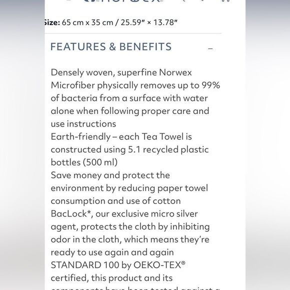 Norwex Tea Towels Limited Edition Water Tile/Floral NWT - Picture 13 of 15